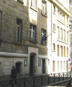 Front door of the school