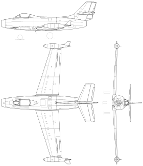 vue en plan de l’avion