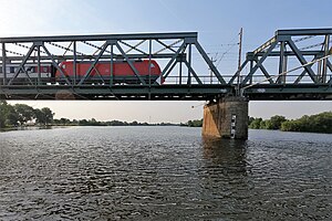 Eisenbahnbrücke über die Weser bei Dreye