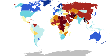 The 2023 The Economist Democracy Index map
