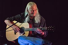 Grammy Award-winning guitarist Ed Gerhard playing a Breedlove dreadnought guitar at the Canadian Guitar Festival in 2014