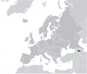 Map showing Armenia in Europe