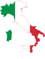 Flag map of Italy (State Ensign)