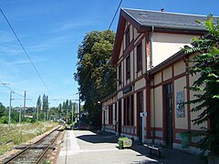 L'unique quai en exploitation de la gare.