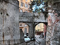 Ancient bridge-aqueduct, belonging to the Historical Aqueduct of Genoa.