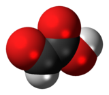 Space-filling model of glyoxylic acid