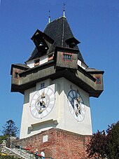 La tour de l'horloge de Graz