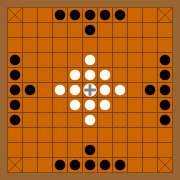 Hnefatafl avec tablier de 11 cases