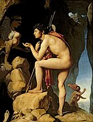 《俄狄浦斯和斯芬克斯》（Oedipus and the Sphinx），1808年，收藏於羅浮宮