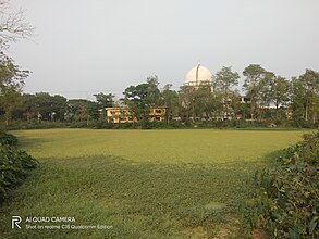 মফিজ লেক থেকে মসজিদের মিনার