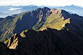 玉山山脈にそびえる玉山南峰（標高3,844メートル）。高雄県併合により高雄市最高峰となった