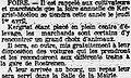 Article de presse annonçant la foire annuelle de Kergrist-Moëlou du 1er avril 1909 (Journal L'Ouest-Éclair)