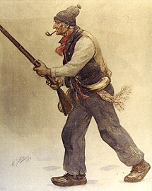 Le Patriote, gouache on brown paper, 1904