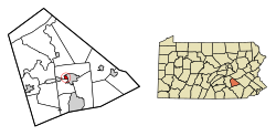 Location of West Lebanon Township, Pennsylvania