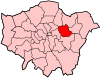 Location of the London Borough of Newham in Greater London