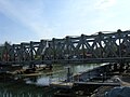 Louhans Le pont sur la Seille vu depuis le pont routier. Son remplacement devrait s'effectué à l'été 2010