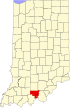 State map highlighting Crawford County