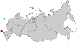 Location of the Crimea Federal District within Russia