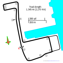 Layout of the Biscayne Bay Street Circuit