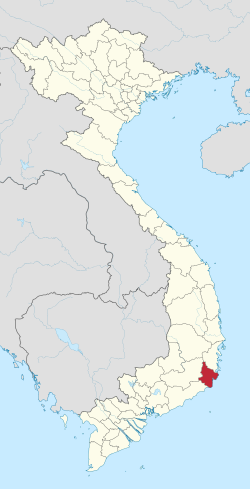 寧順省在越南的位置