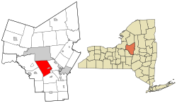 Location in Oneida County and the state of New York