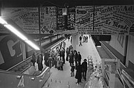 People on the platform before its opening