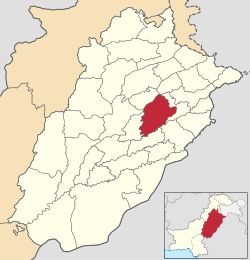 Faisalabad District highlighted within Punjab Province