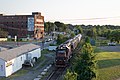 2017 picture of a Pan AM freight train in the remains of the Salem layover.