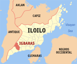 Map of Iloilo with Igbaras highlighted