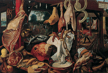 Still Life with Meat and the Holy Family, hosted at Fundación Banco Santander, 1551