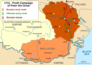 Map of the Prut campaign