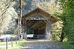 Gedeckte Holzbrücke, nach amerikanischer Bauart