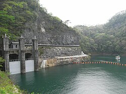 帝釈川ダムの洪水吐き