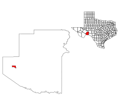 Location of Sanderson, Texas