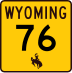 Wyoming Highway 76 marker