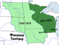 Image 75Map of Wisconsin Territory 1836–1848 (from History of Wisconsin)