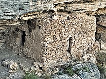 Close up view of one of the cliff dwellings