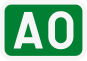 A0 motorway shield}}