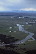 Aerial view looking north, 2001