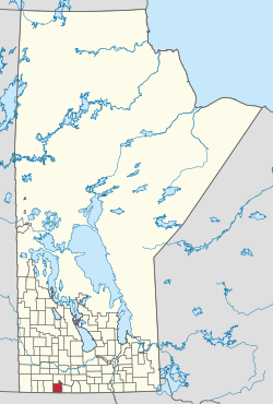 Location of the Municipality of Killarney-Turtle Mountain in Manitoba