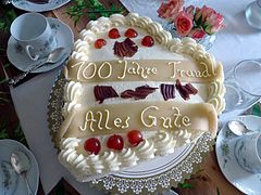 German cake for a 100th birthday