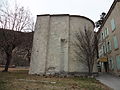 Chevet, seule partie subsistante de l’église.