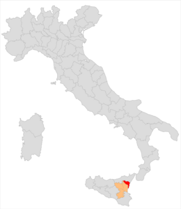 Circondario di Acireale – Localizzazione