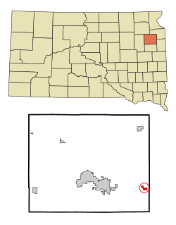 Location in Codington County and the state of South Dakota