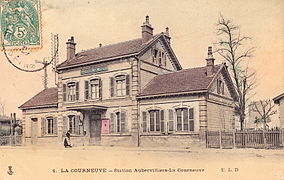 La gare, au tout début du XXe siècle. Elle s'appelait alors Aubervilliers - La Courneuve.