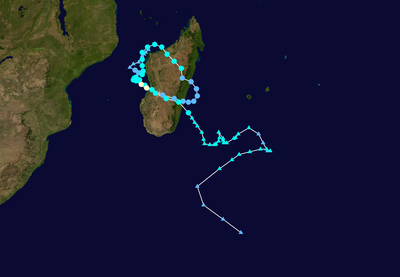 Elita's meandering track across Madagascar.