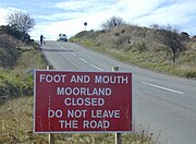 Notice prohibiting access to the North Yorkshire moors during the outbreak