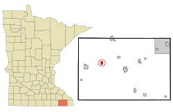 Location of Wykoff, Minnesota