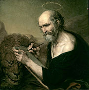 Saint Mark the Evangelist Icon from the royal gates of the central iconostasis of the Kazan Cathedral in Saint Petersburg, 1804