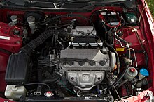 A Honda D-Series engine in a Honda Integra